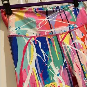 TIFF Manuell, Australian artist, made paint splatter print leggings. Very rare